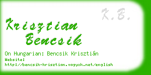 krisztian bencsik business card